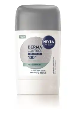 De Online Drogist Nivea Men Derma Control Clinical 100H Ultra Comfort Anti-transpirant Stick 50ML aanbieding