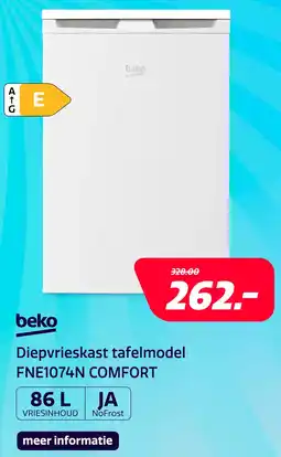 Electroworld Beko FNE1074N COMFORT aanbieding