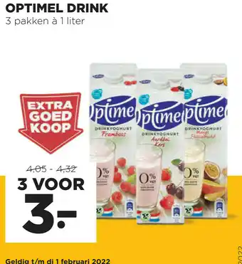 Jumbo Optimel drink 1L aanbieding