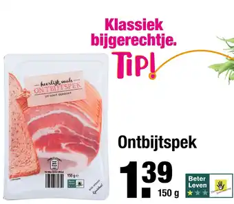 ALDI Ontbijtspek 150g aanbieding