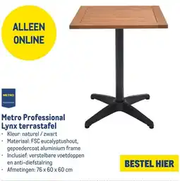 Makro Metro Professional Lynx terrastafel aanbieding