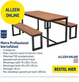 Makro Metro Professional biertafelset aanbieding