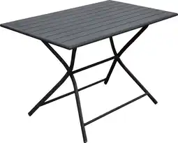 Intratuin Intratuin 2-zits klaptafel Emily antraciet 110 x 70 x 74 cm aanbieding