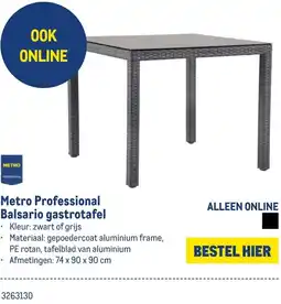 Makro Metro Professional Balsario gastrotafel aanbieding