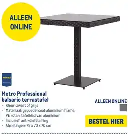 Makro Metro Professional balsario terrastafel aanbieding