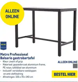 Makro Metro Professional Balsario gastrobartafel aanbieding