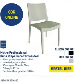 Makro Metro Professional lluna stapelbare terrasstoel aanbieding