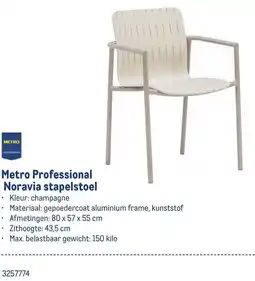 Makro Metro Professional Noravia stapelstoel aanbieding