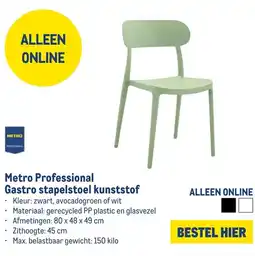 Makro Metro Professional Gastro stapelstoel kunststof aanbieding