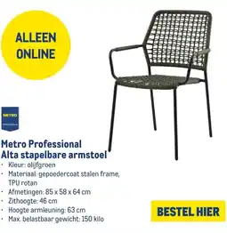 Makro Metro Professional Alta stapelbare armstoel aanbieding