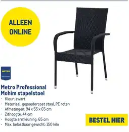 Makro Metro Professional Mohim stapelstoel aanbieding