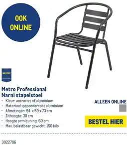 Makro Metro Professional Narni stapelstoel aanbieding