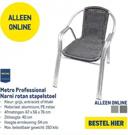 Makro Metro Professional Narni rotan stapelstoel aanbieding