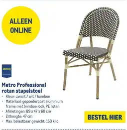 Makro Metro Professional rotan stapelstoel aanbieding