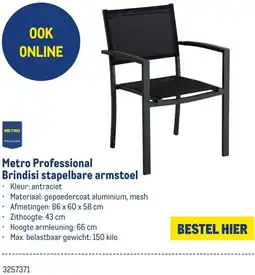 Makro Metro Professional Brindisi stapelbare armstoel aanbieding