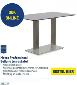 Makro Metro Professional Belluno terrastafel aanbieding