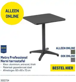 Makro Metro Professional Narni terrastafel aanbieding