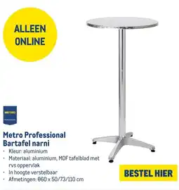 Makro Metro Professional Bartafel narni aanbieding