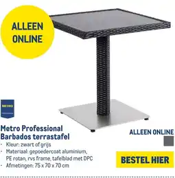 Makro Metro Professional Barbados terrastafel aanbieding