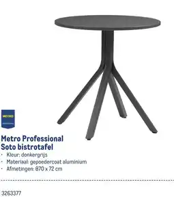 Makro Metro Professional Soto bistrotafel aanbieding