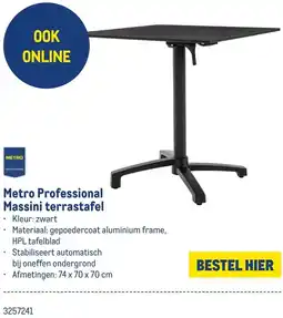 Makro Metro Professional Massini terrastafel aanbieding