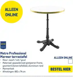 Makro Metro Professional Marmer terrastafel aanbieding