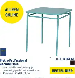 Makro Metro Professional eettafel staal aanbieding