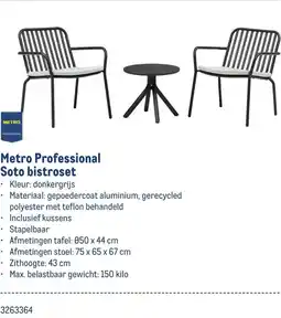 Makro Metro Professional Soto bistroset aanbieding