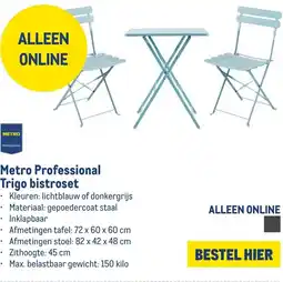 Makro Metro Professional Trigo bistroset aanbieding