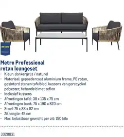 Makro Metro Professional rotan loungeset aanbieding