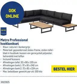 Makro Metro Professional hoekbankset aanbieding