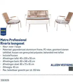Makro Metro Professional Rivaria loungeset aanbieding