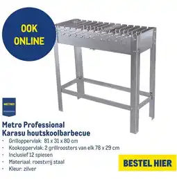 Makro Metro Professional Karasu houtskoolbarbecue aanbieding
