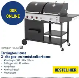 Makro Tarrington House 3-pits gas en houtskoolbarbecue aanbieding