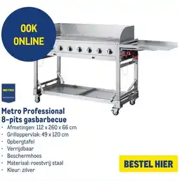 Makro Metro Professional 8-pits gasbarbecue aanbieding