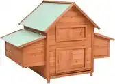 Bol.com vidaXL - Kippenhok - 150x96x110 - cm - massief - vurenhout aanbieding