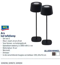 Makro Aro led tafellamp aanbieding