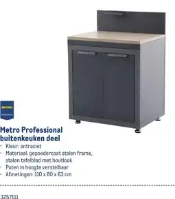 Makro Metro Professional buitenkeuken deel aanbieding