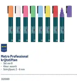 Makro Metro Professional krijtstiften aanbieding