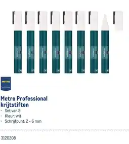 Makro Metro Professional krijtstiften aanbieding
