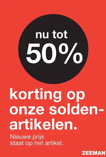 Zeeman nu tot 50% aanbieding