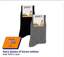 Action Pairz dames of heren sokken aanbieding