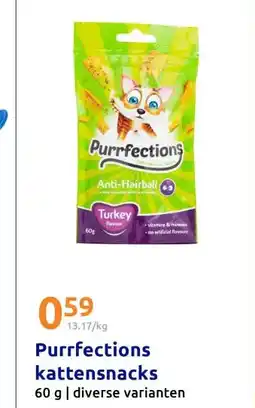 Action Purrfections kattensnacks aanbieding