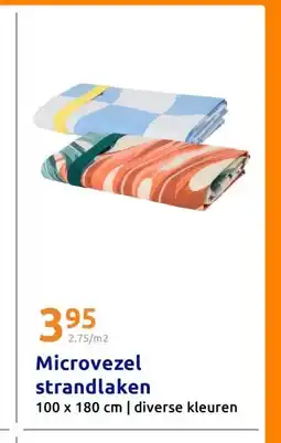 Action Microvezel strandlaken aanbieding