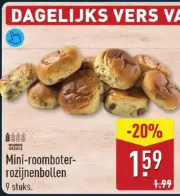 ALDI Mini-roomboter rozijnenbollen aanbieding