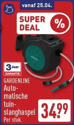 ALDI Gardenline Automatische tuinslanghaspel aanbieding