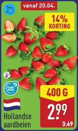 ALDI Hollandse aardbeien aanbieding