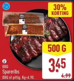ALDI BBQ Spareribs aanbieding