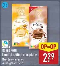 ALDI Moser roth Limited edition chocolade aanbieding