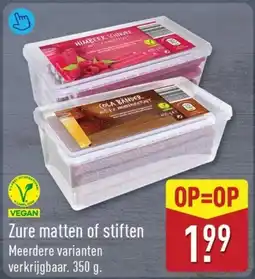 ALDI Zure matten of stiften aanbieding
